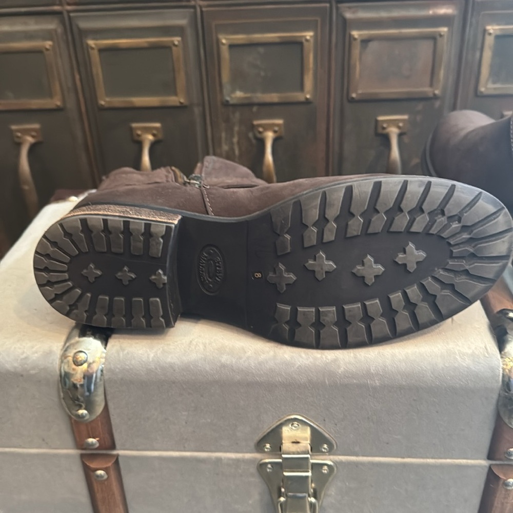 Steve Madden Genuine Brown Leather Ankle Boots - Picture 5 of 7